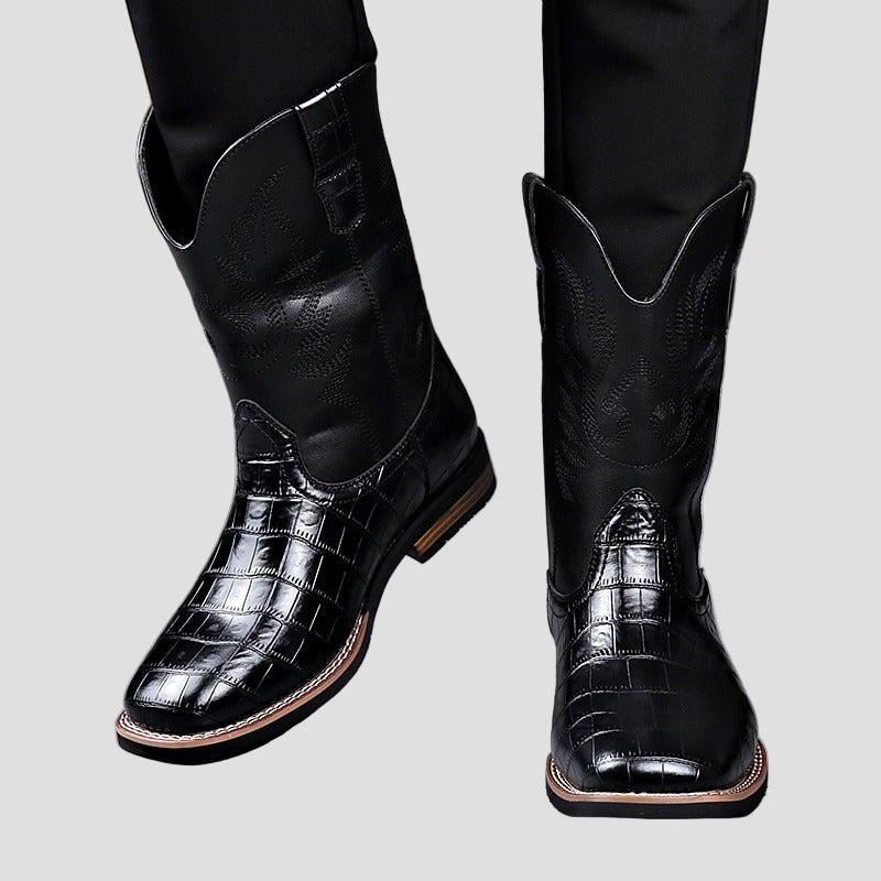Brooks | Leather Cowboy Boots