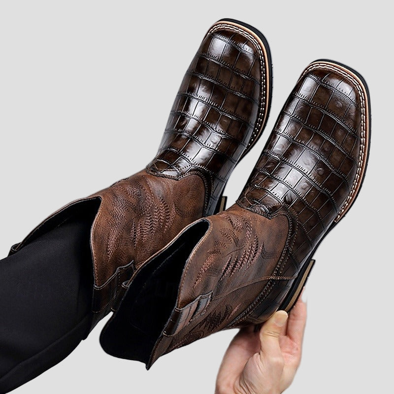 Brooks | Leather Cowboy Boots