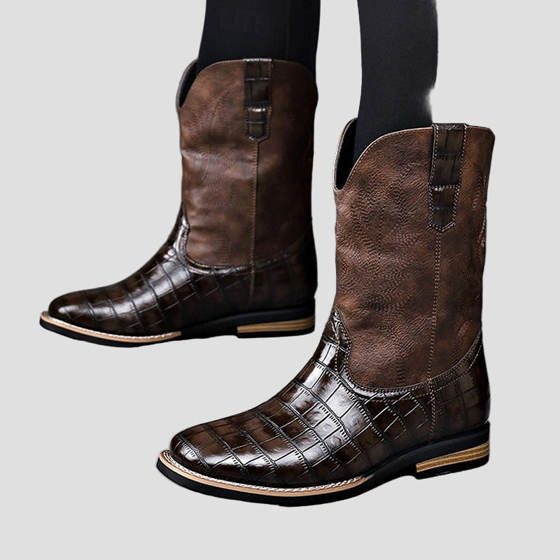 Brooks | Leather Cowboy Boots