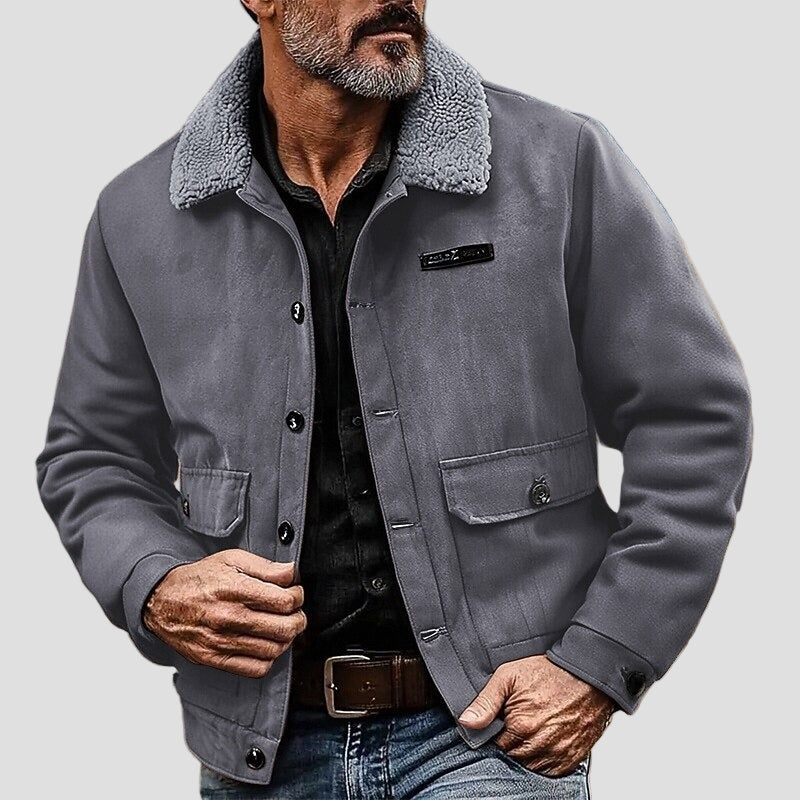 Dave | Men's Suede Fleece Jacket