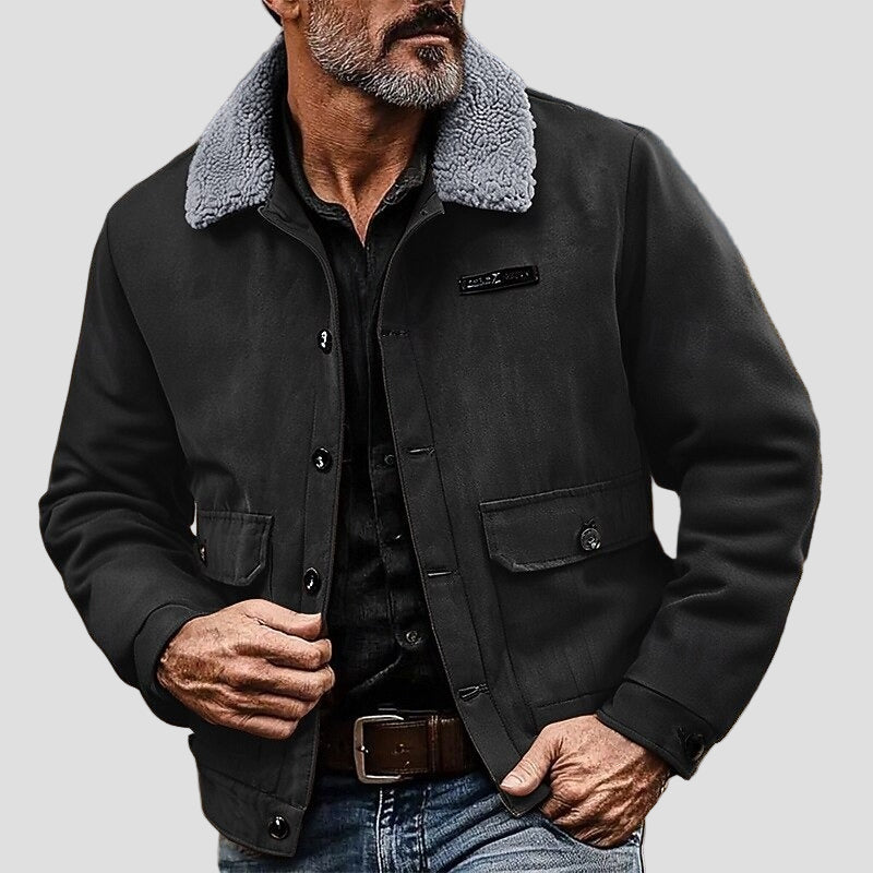 Dave | Men's Suede Fleece Jacket