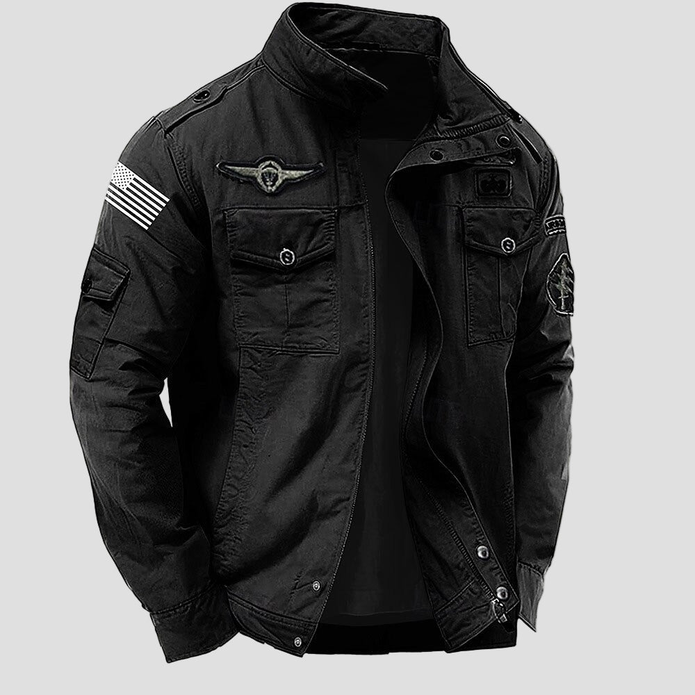 Tom | Men's Cotton Embroidered Military Jacket