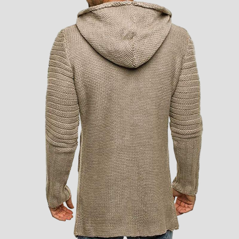 Mason | Hooded Single-Breasted Knit Cardigan