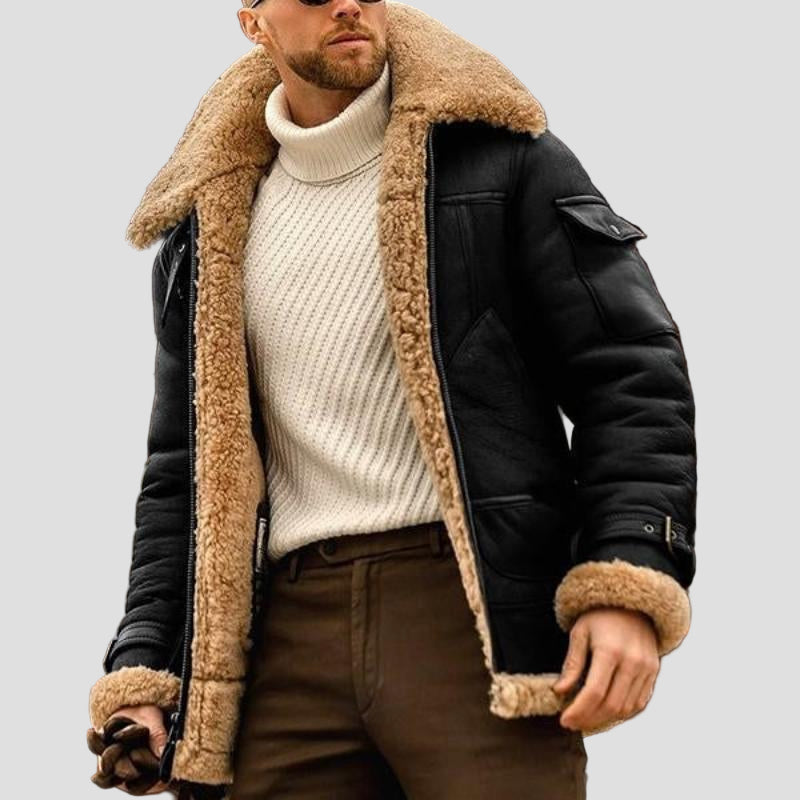 Jackson | Vintage Winter Lambswool Warm Lapel Thick Coat