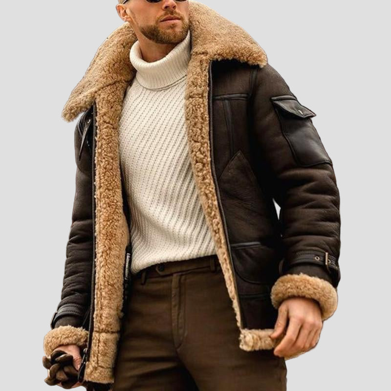 Jackson | Vintage Winter Lambswool Warm Lapel Thick Coat