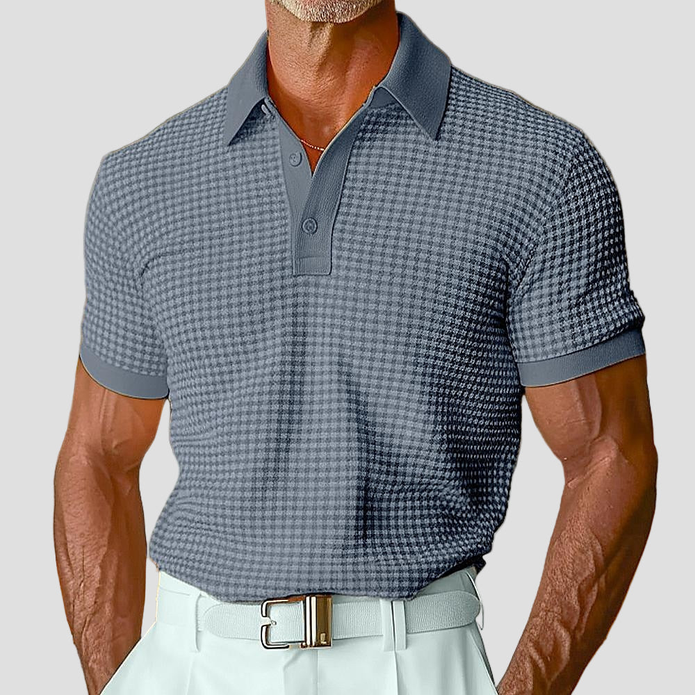 Waffle Knit Polo Shirt