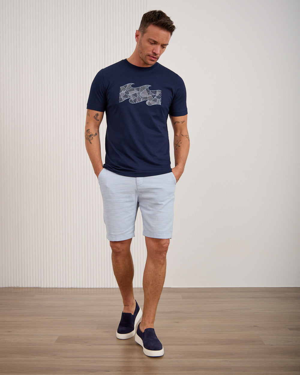 Slim Fit Drawstring Shorts with Front Pockets for Men