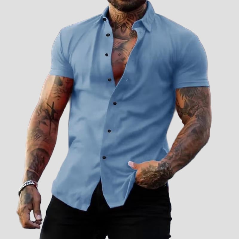 Jackson | Lapel Short Sleeve Slim-Fit Shirt