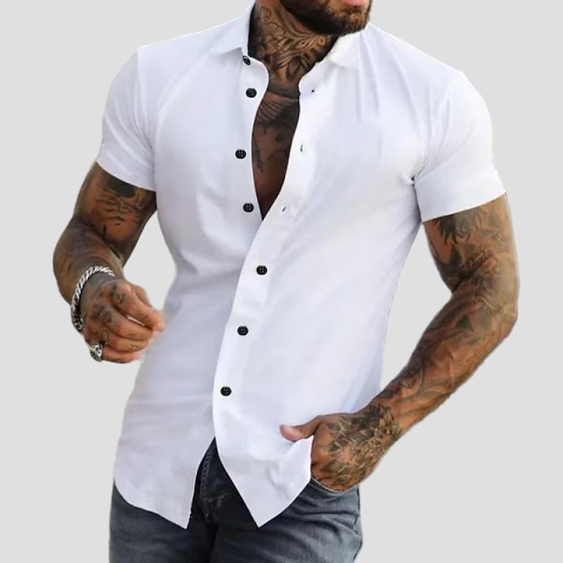Jackson | Lapel Short Sleeve Slim-Fit Shirt