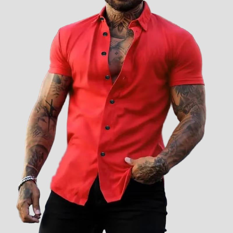 Jackson | Lapel Short Sleeve Slim-Fit Shirt