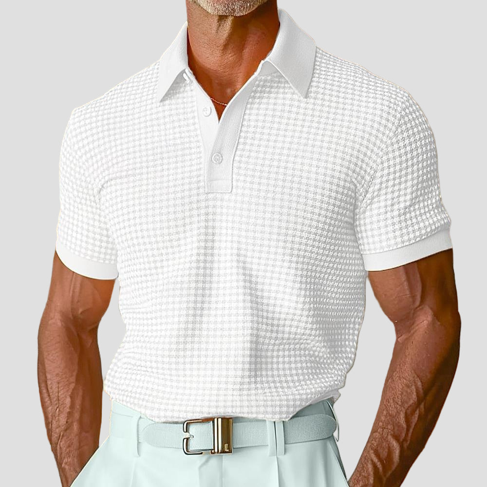 Waffle Knit Polo Shirt