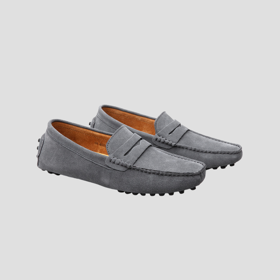 Genuine Leather Slip-On Loafers