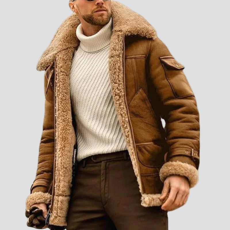 Jackson | Vintage Winter Lambswool Warm Lapel Thick Coat