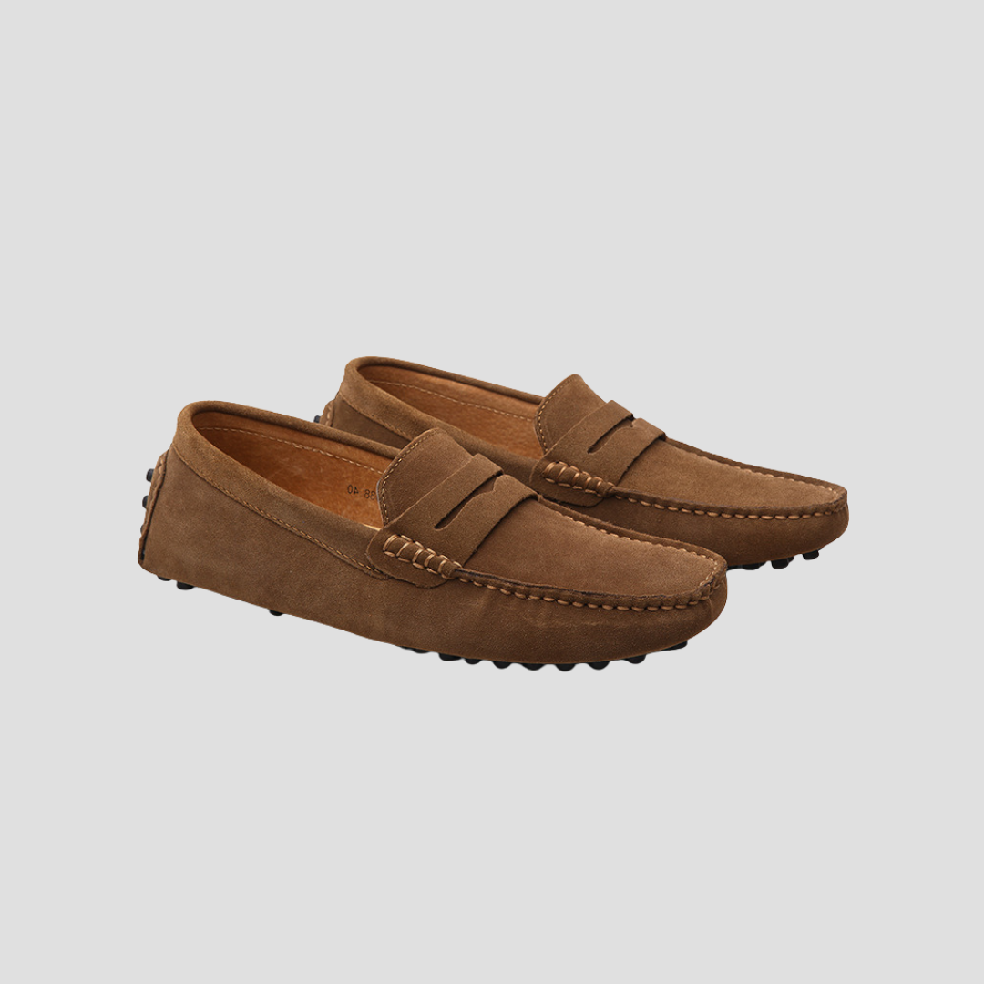 Genuine Leather Slip-On Loafers