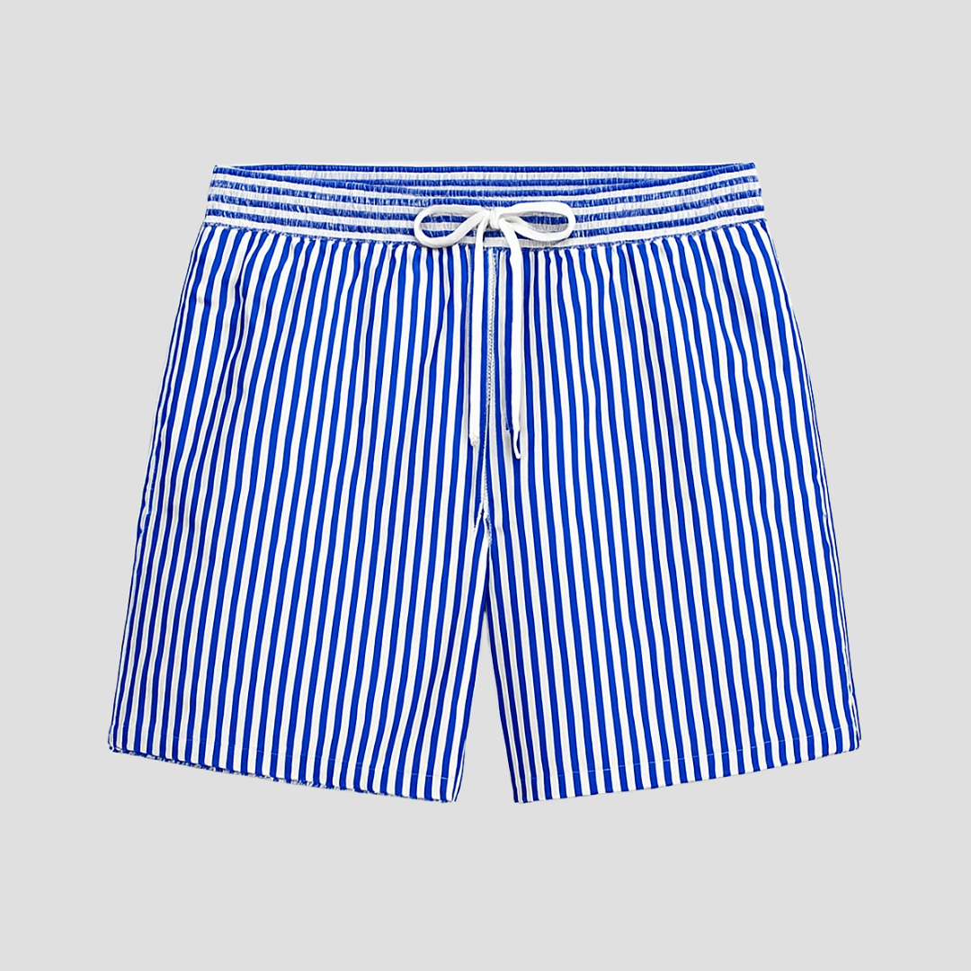 Striped Quick-Dry Swim Shorts