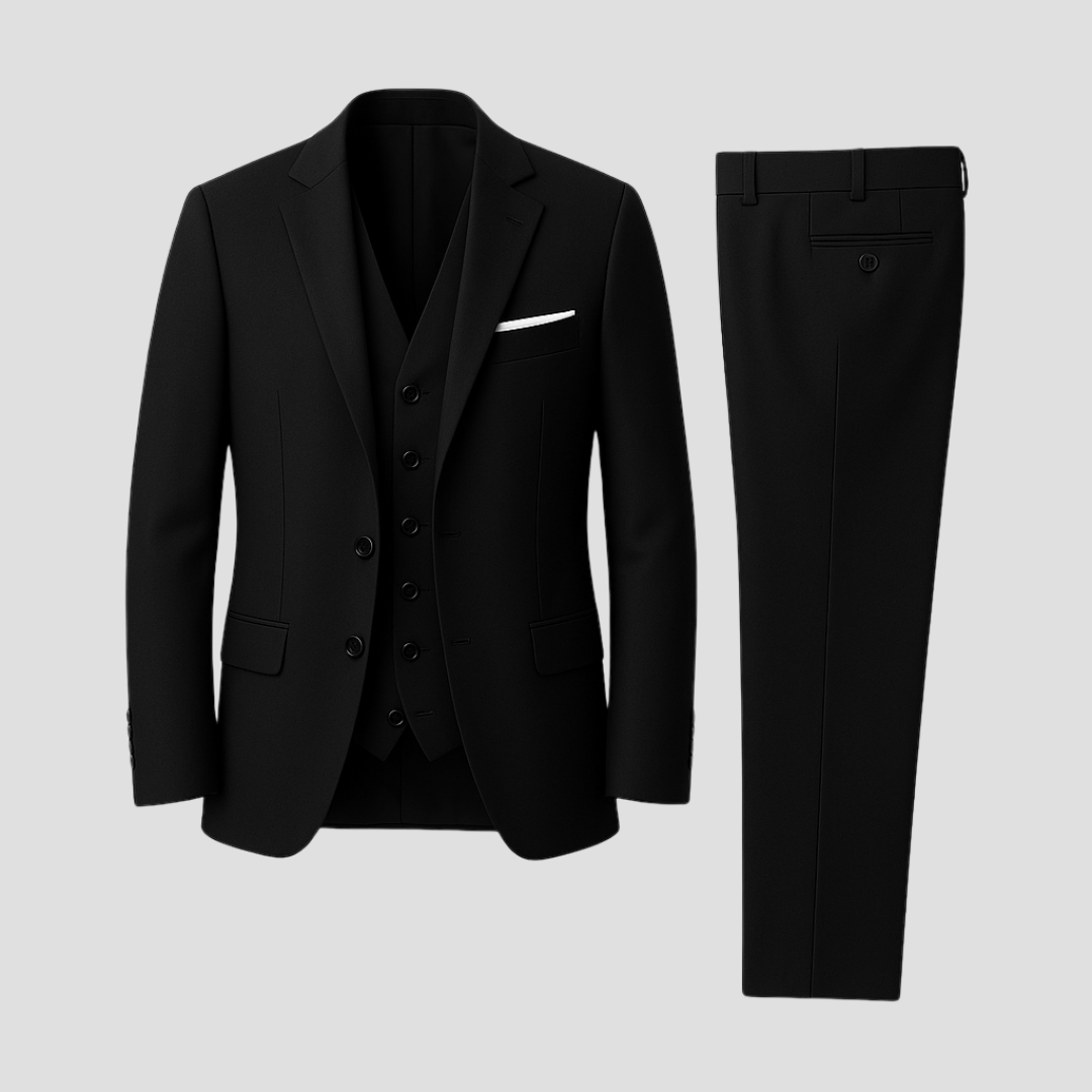 Tailored Slim Fit Three Piece Suit Set