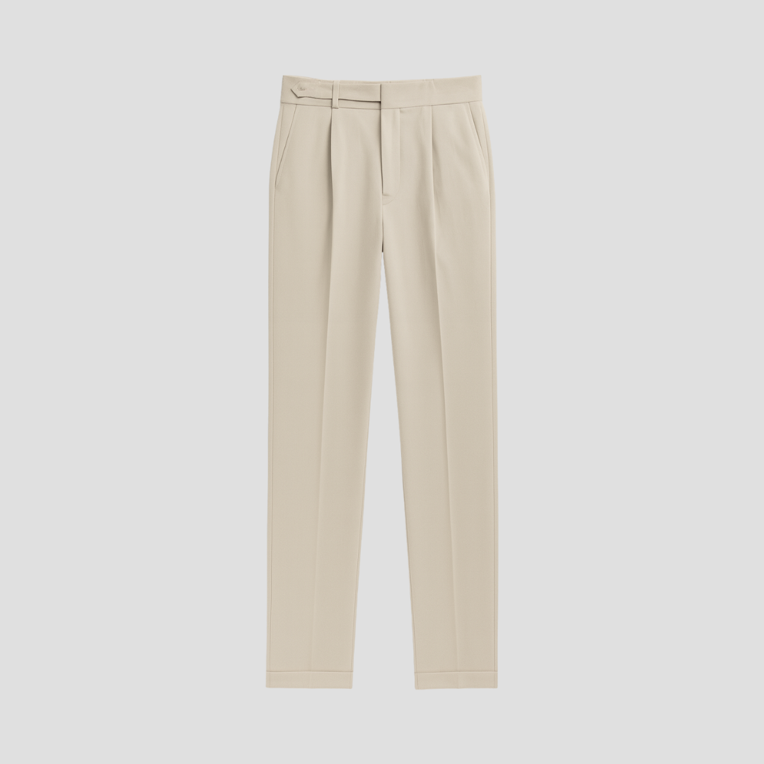 Custom-Fit Pleated Dress Pants