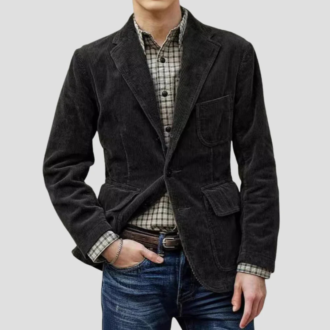 Stylish Textured Corduroy Jacket