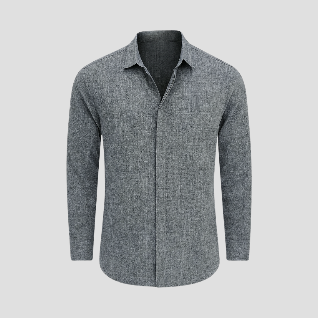 Relaxed Fit Linen Button-Up Shirt