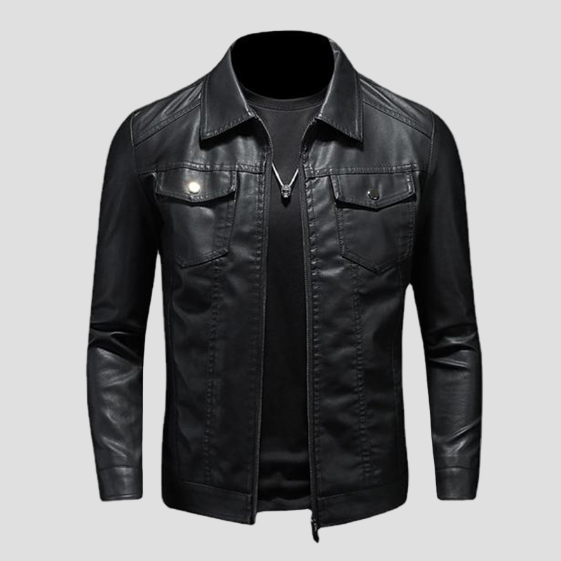 James | Lapel Leather Biker Jacket