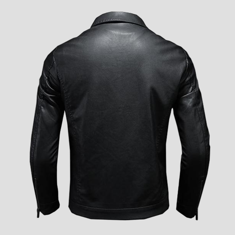 James | Lapel Leather Biker Jacket