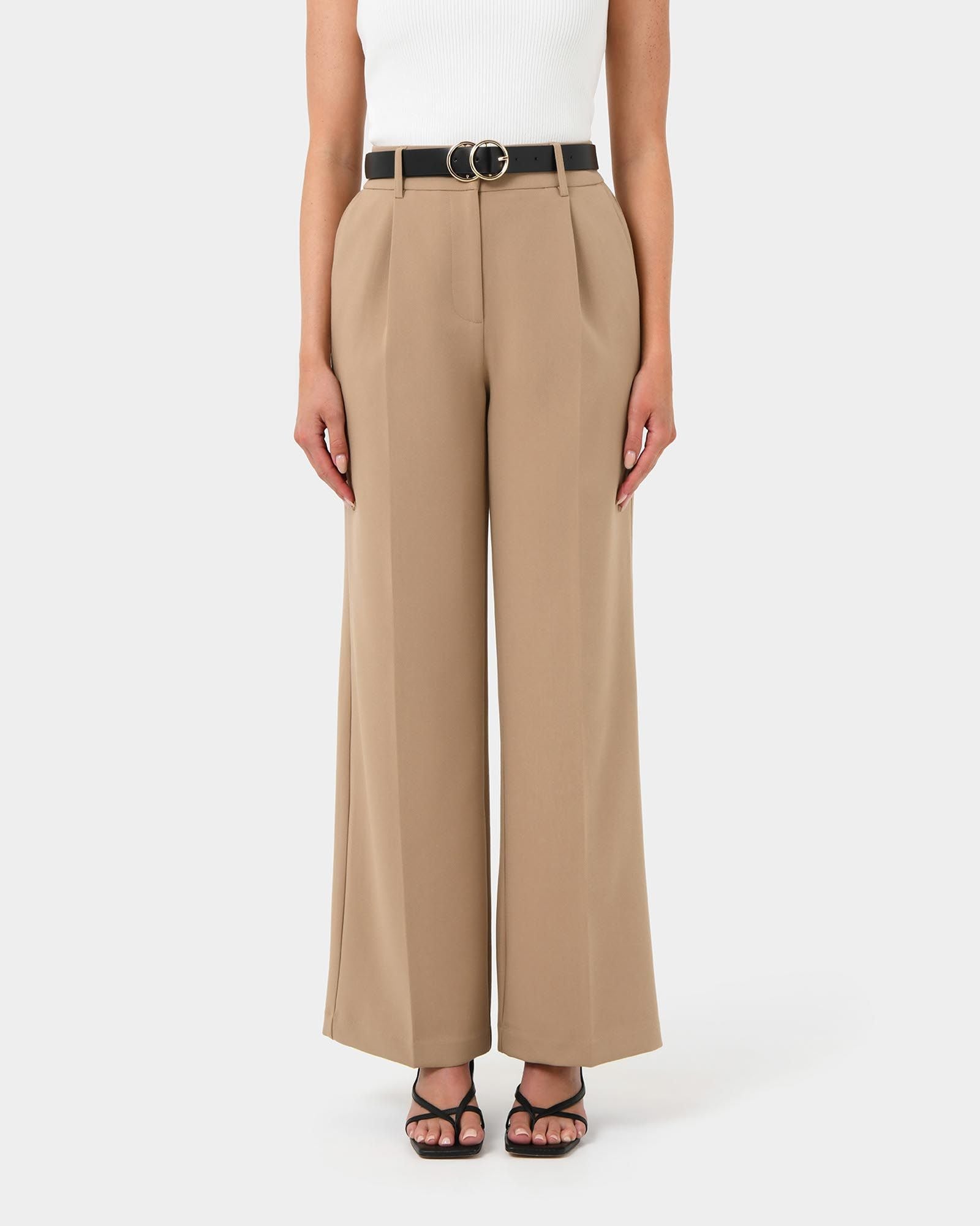 Elastic Waist Wide Leg Pants for Women