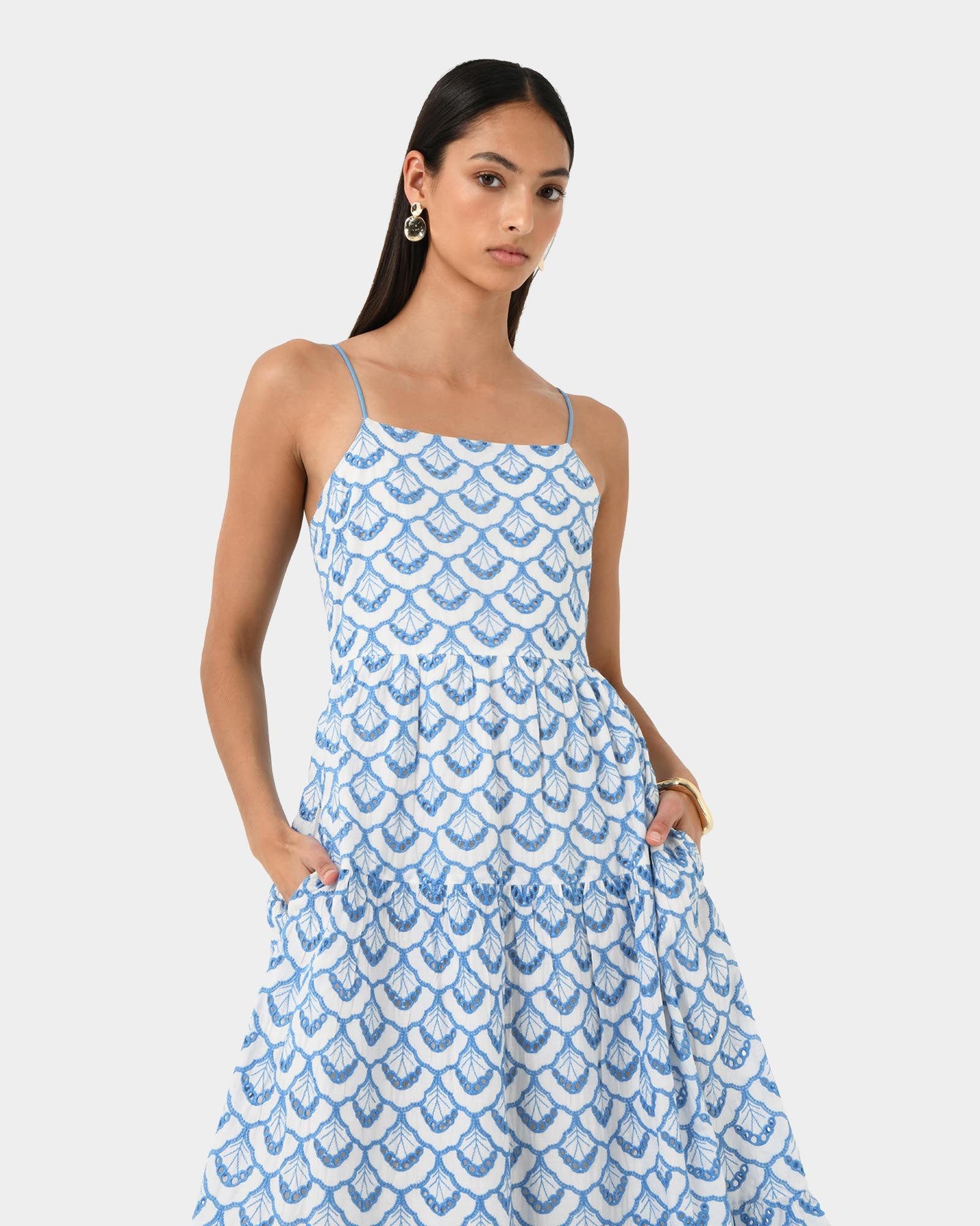 Embroidered Maxi Dress for Women