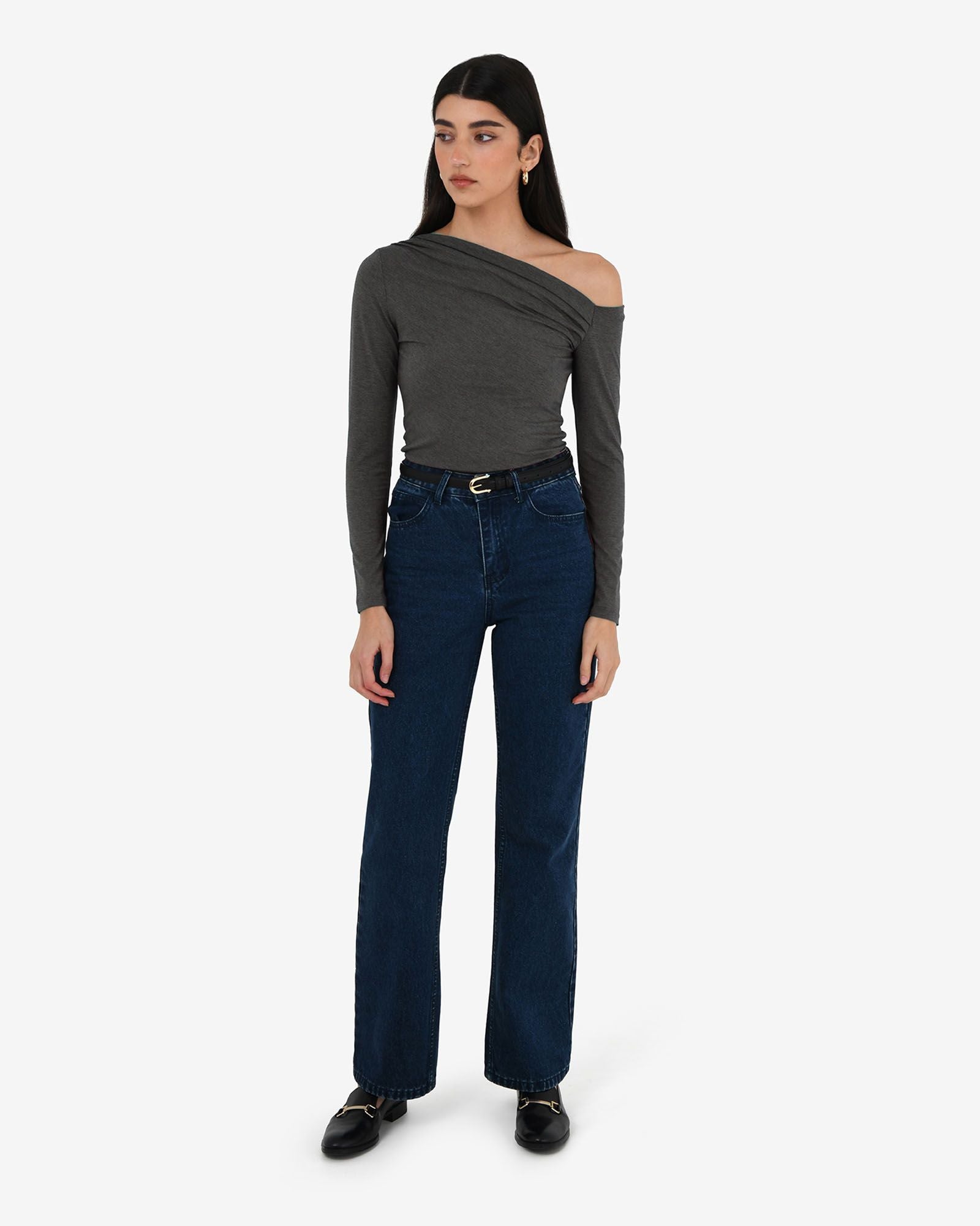 Asymmetric Long Sleeve Top for Women