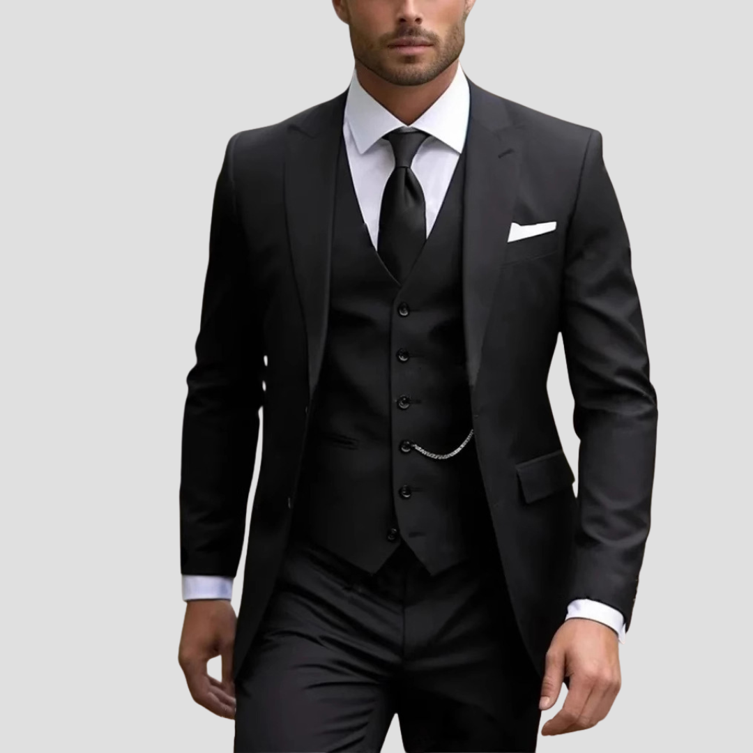 Tailored Slim Fit Three Piece Suit Set