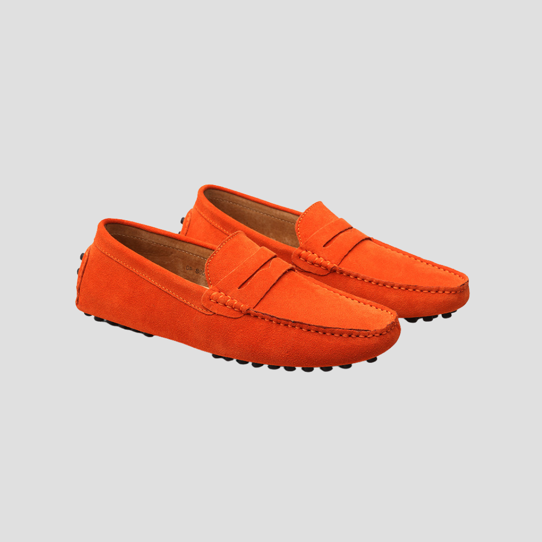 Genuine Leather Slip-On Loafers
