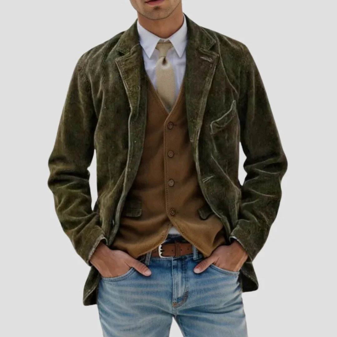 Stylish Textured Corduroy Jacket