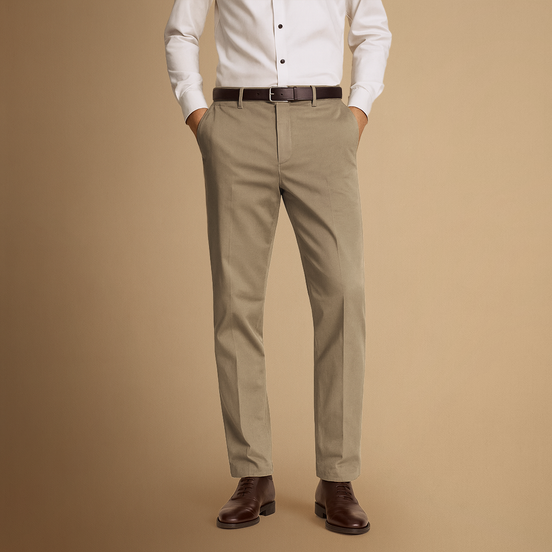 Classic Tailored Straight-Leg Pants