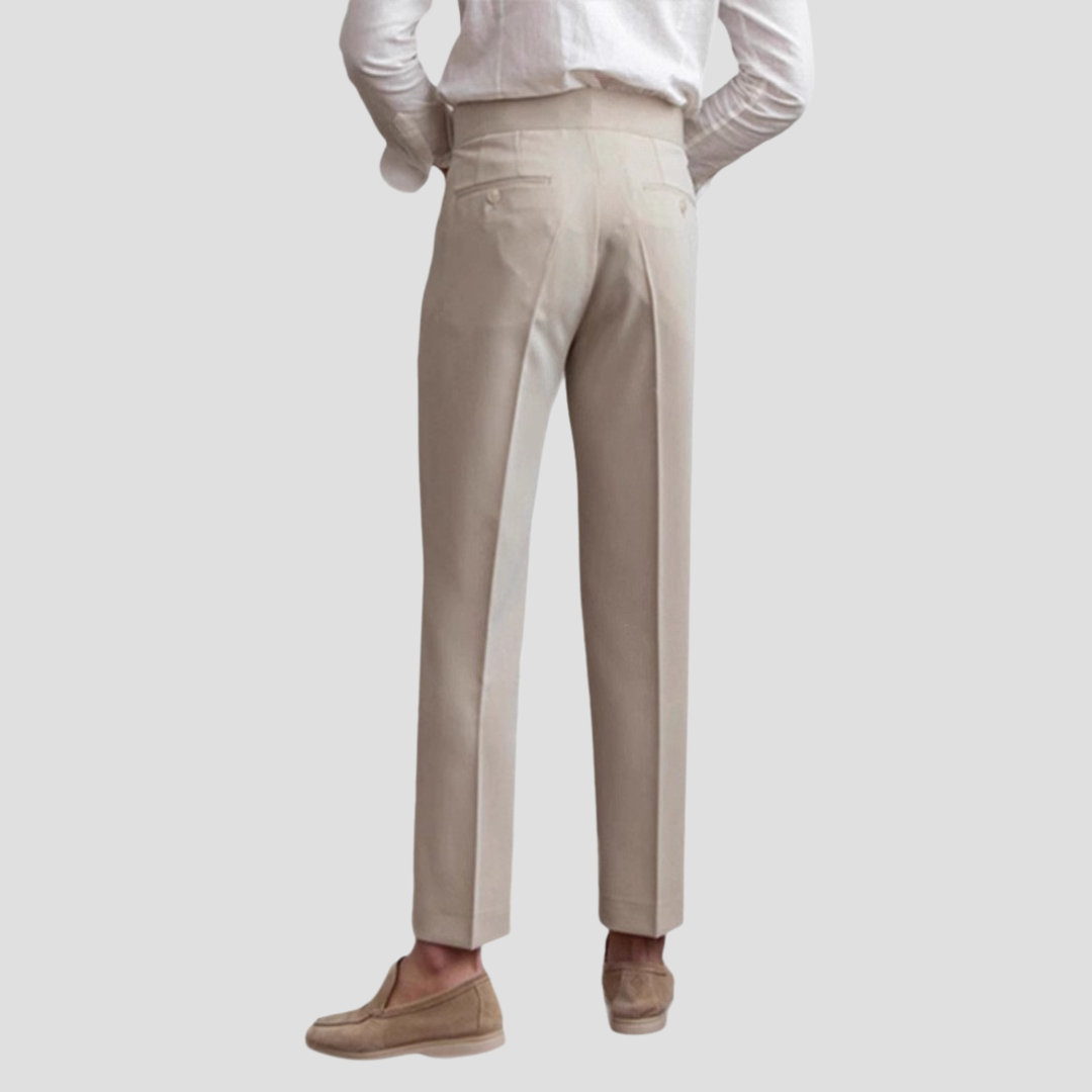 Custom-Fit Pleated Dress Pants