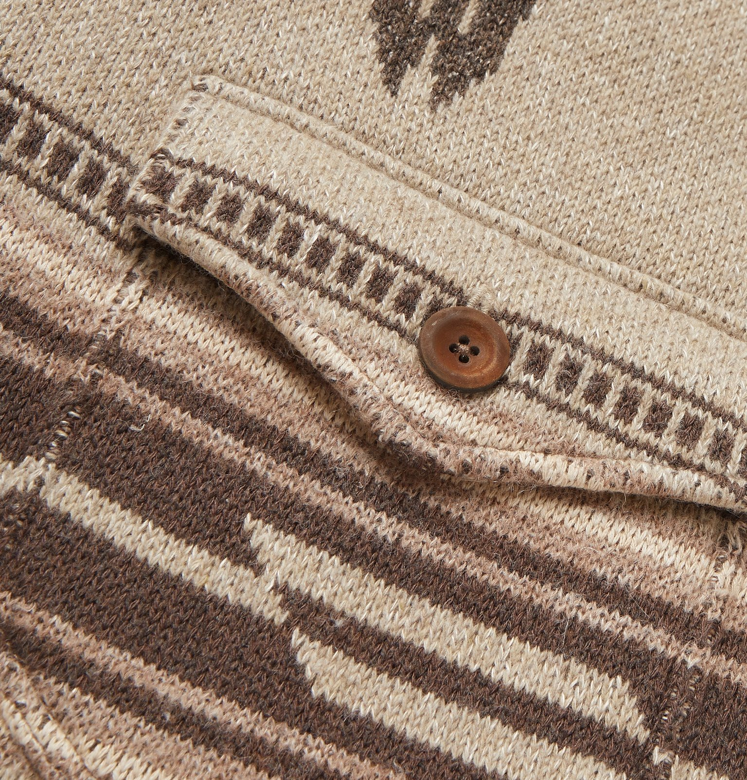 Thomas | Jacquard Lapel Knit Cardigan