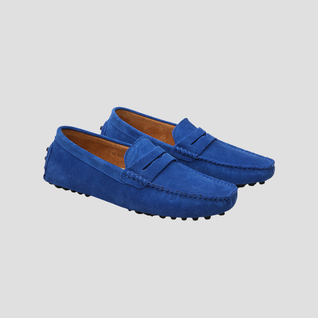 Genuine Leather Slip-On Loafers