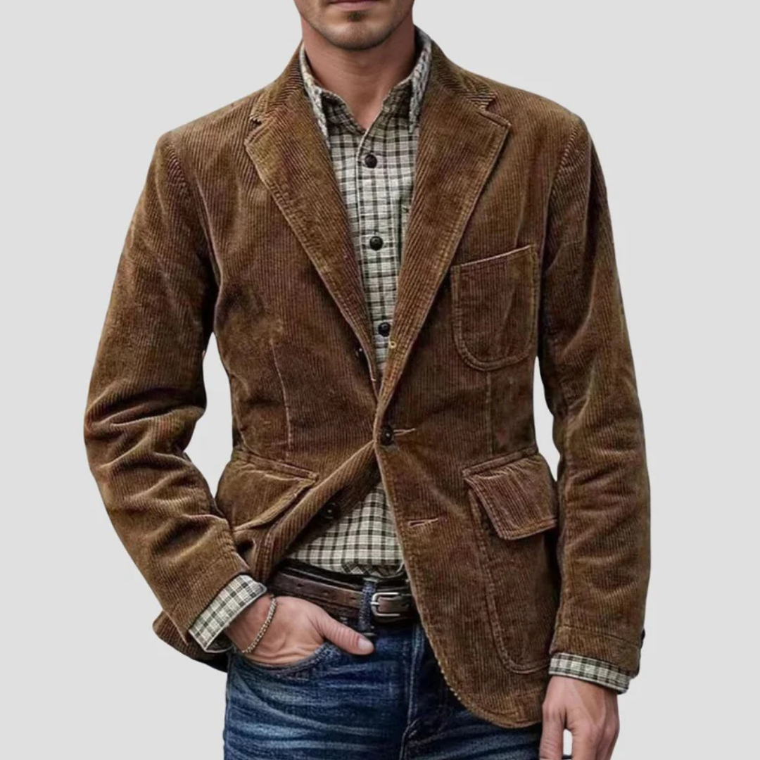 Stylish Textured Corduroy Jacket