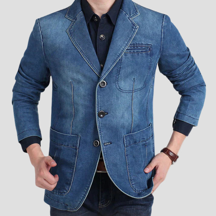 Lucas | Men’s Trendy Formal Casual Denim Blazer