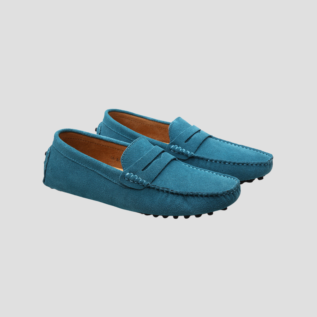 Genuine Leather Slip-On Loafers