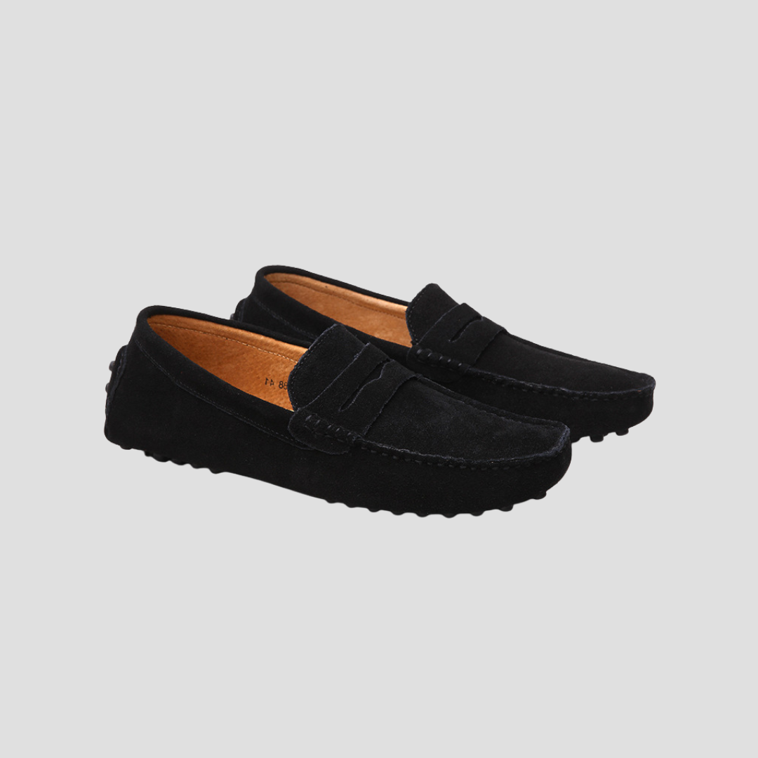 Genuine Leather Slip-On Loafers