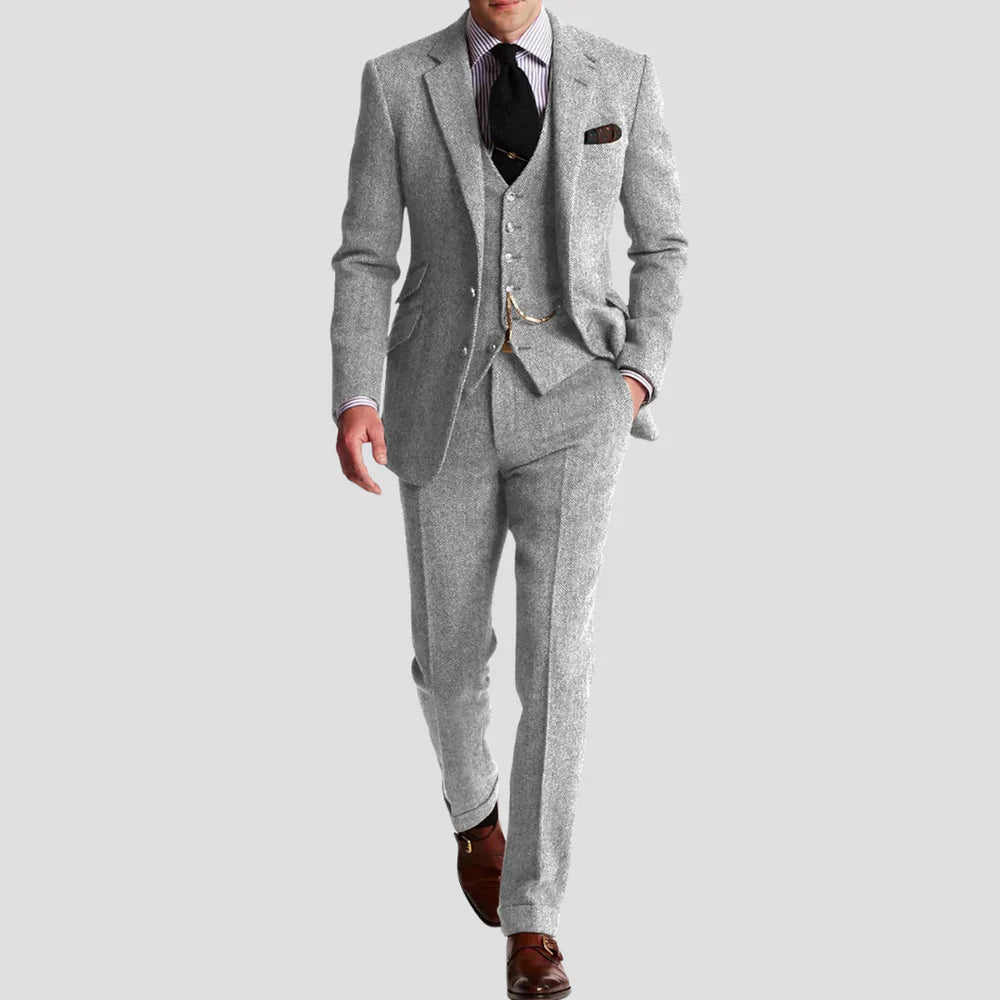 Classic Retro Three Piece Suit Set