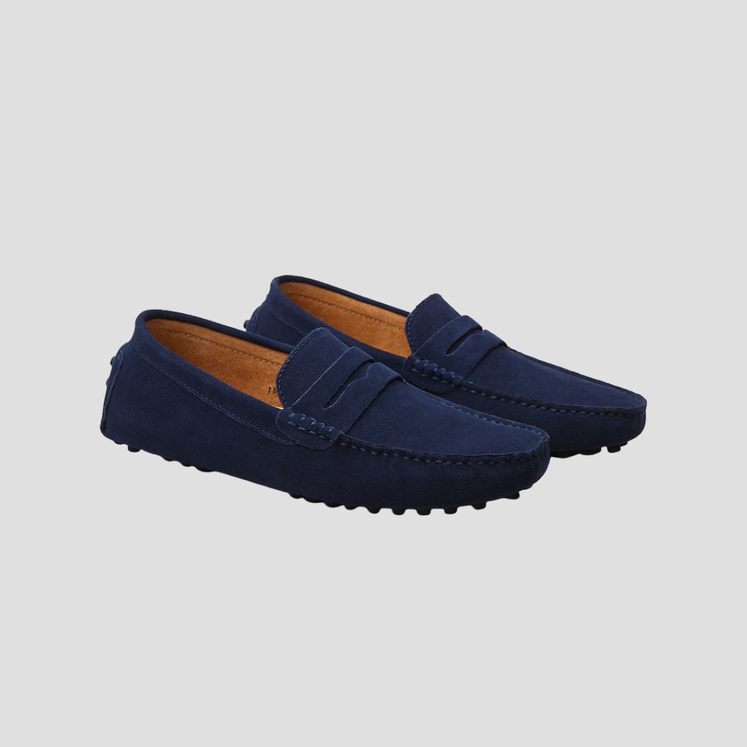 Genuine Leather Slip-On Loafers