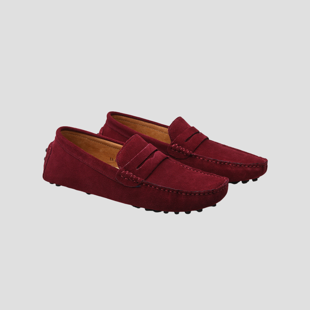 Genuine Leather Slip-On Loafers