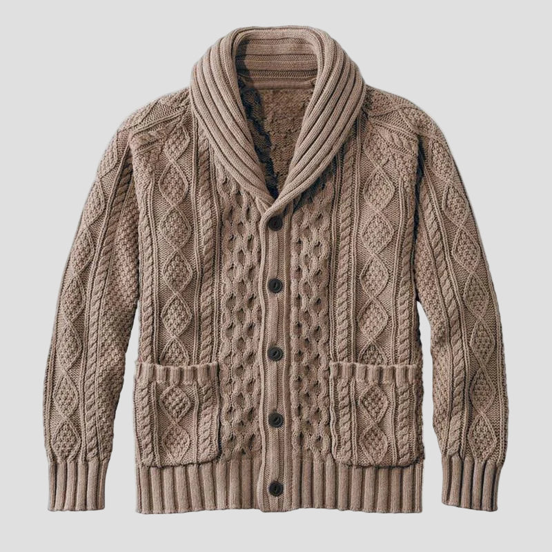 Levi | Knitted Jacquard Retro Casual Cardigan