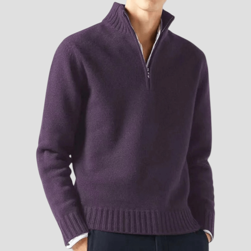 Zachary | Half-Zip Knit Sweater