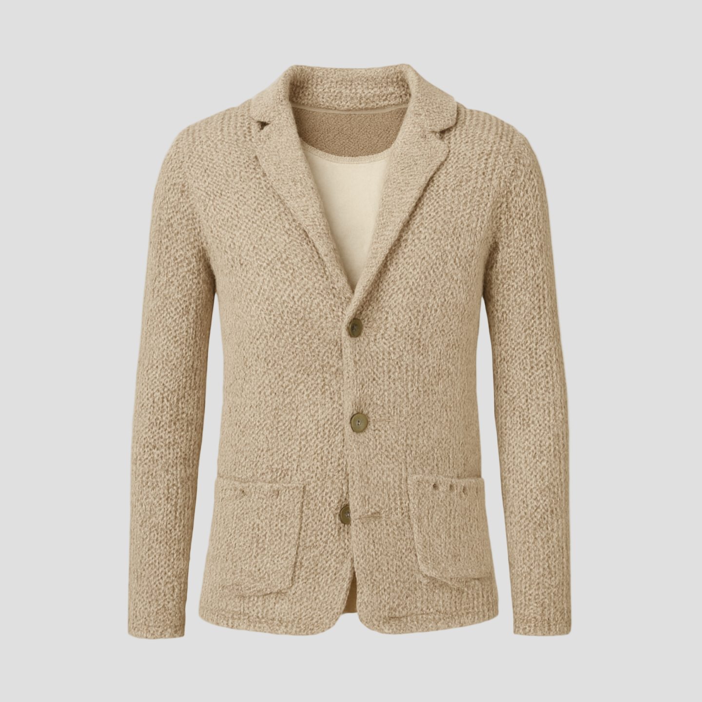 Edward | Retro Lapel Pocket Knit Cardigan