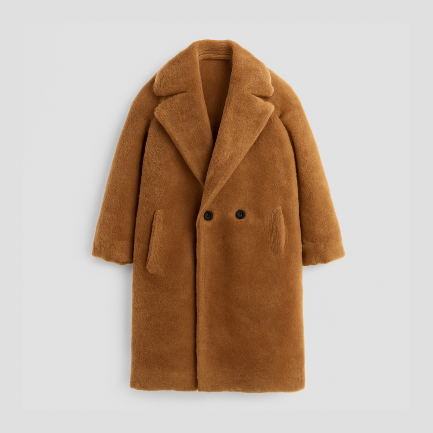 Hunter | Warm Solid Color Teddy Plush Long Coat