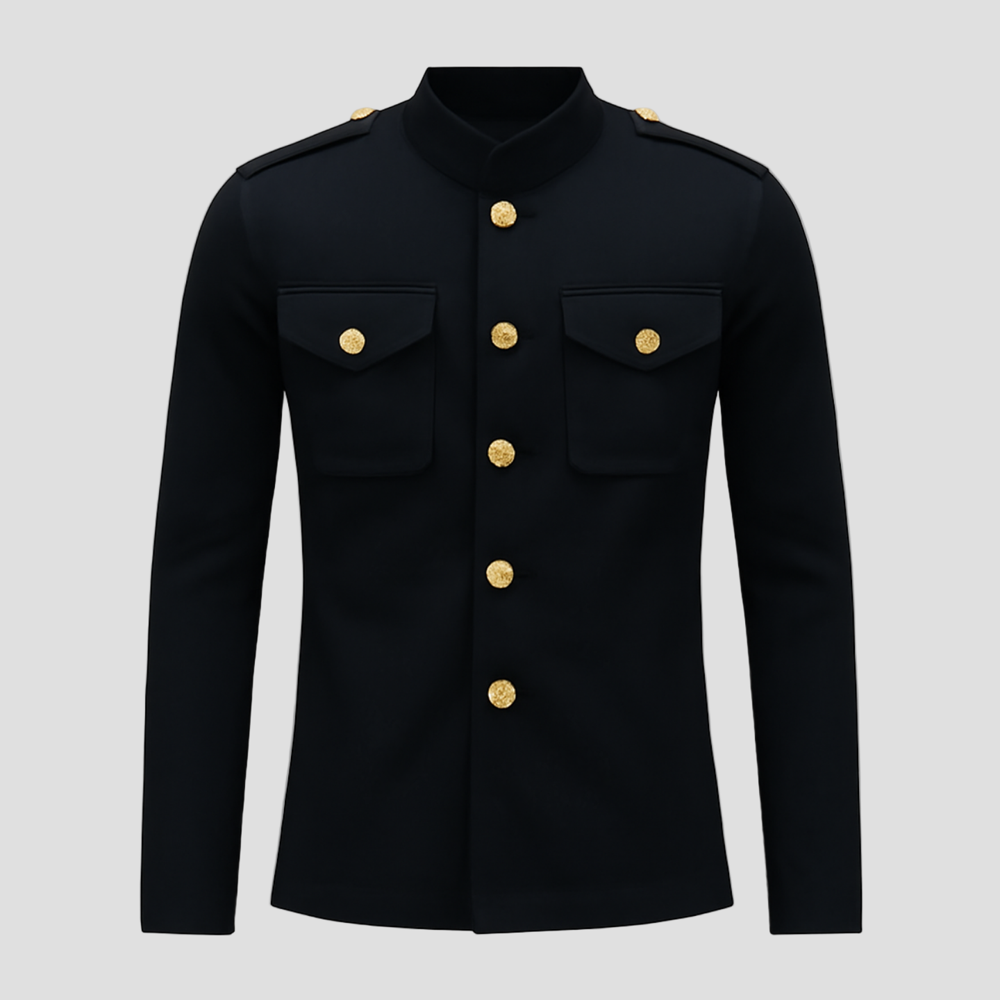 Owen | Vintage Casual Solid Stand Collar Button Jacket