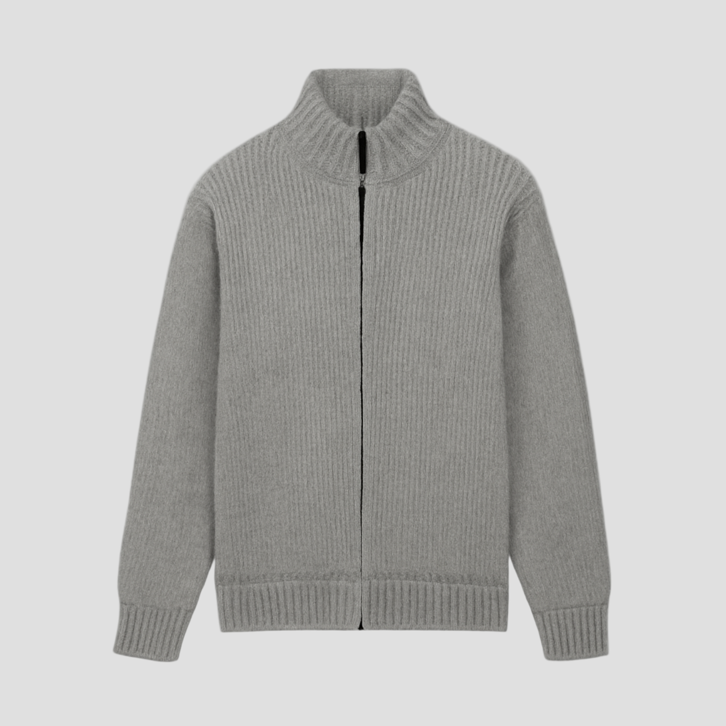 Charles | Vintage Solid Color Turtleneck Cardigan