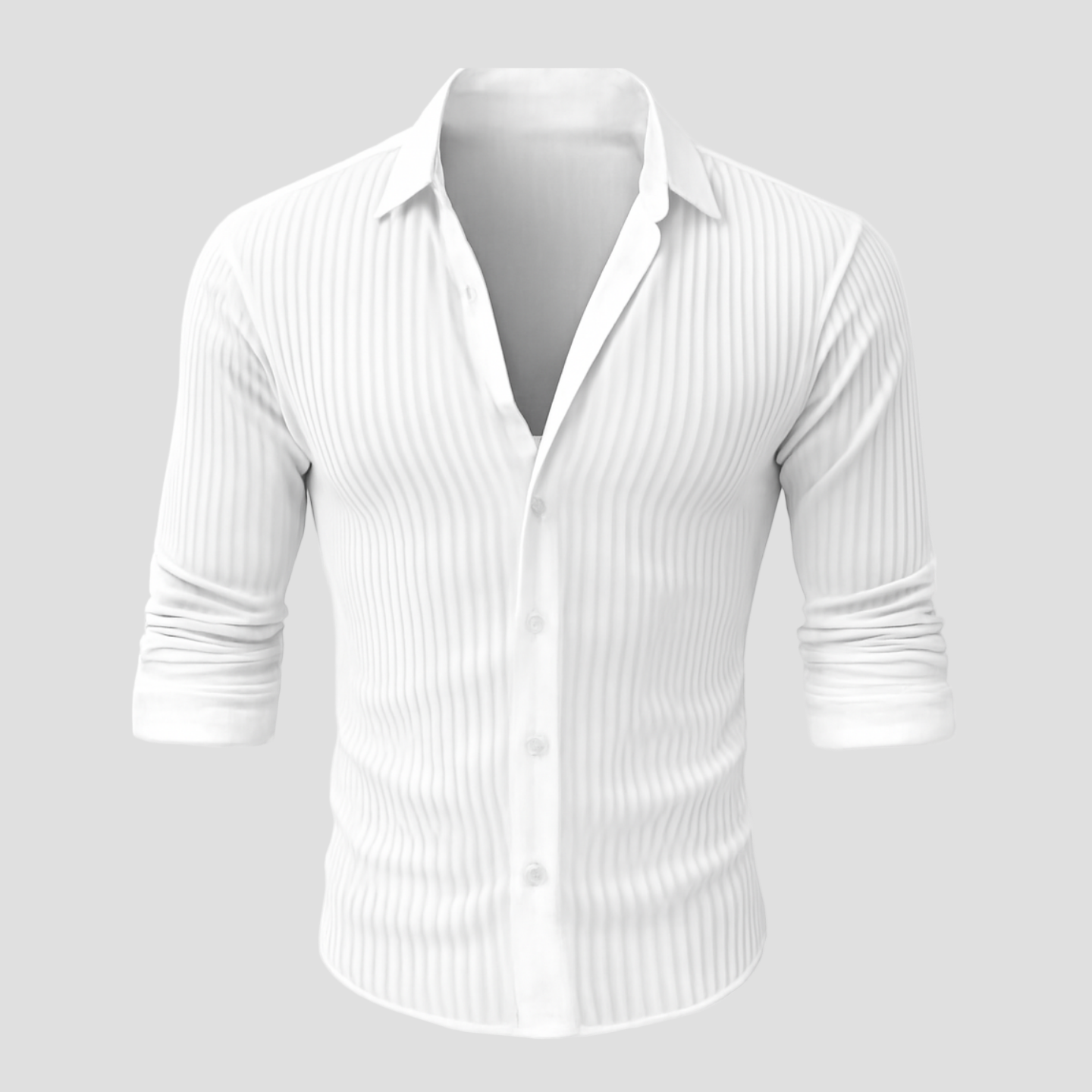 Striped Lapel Long Sleeve Shirt