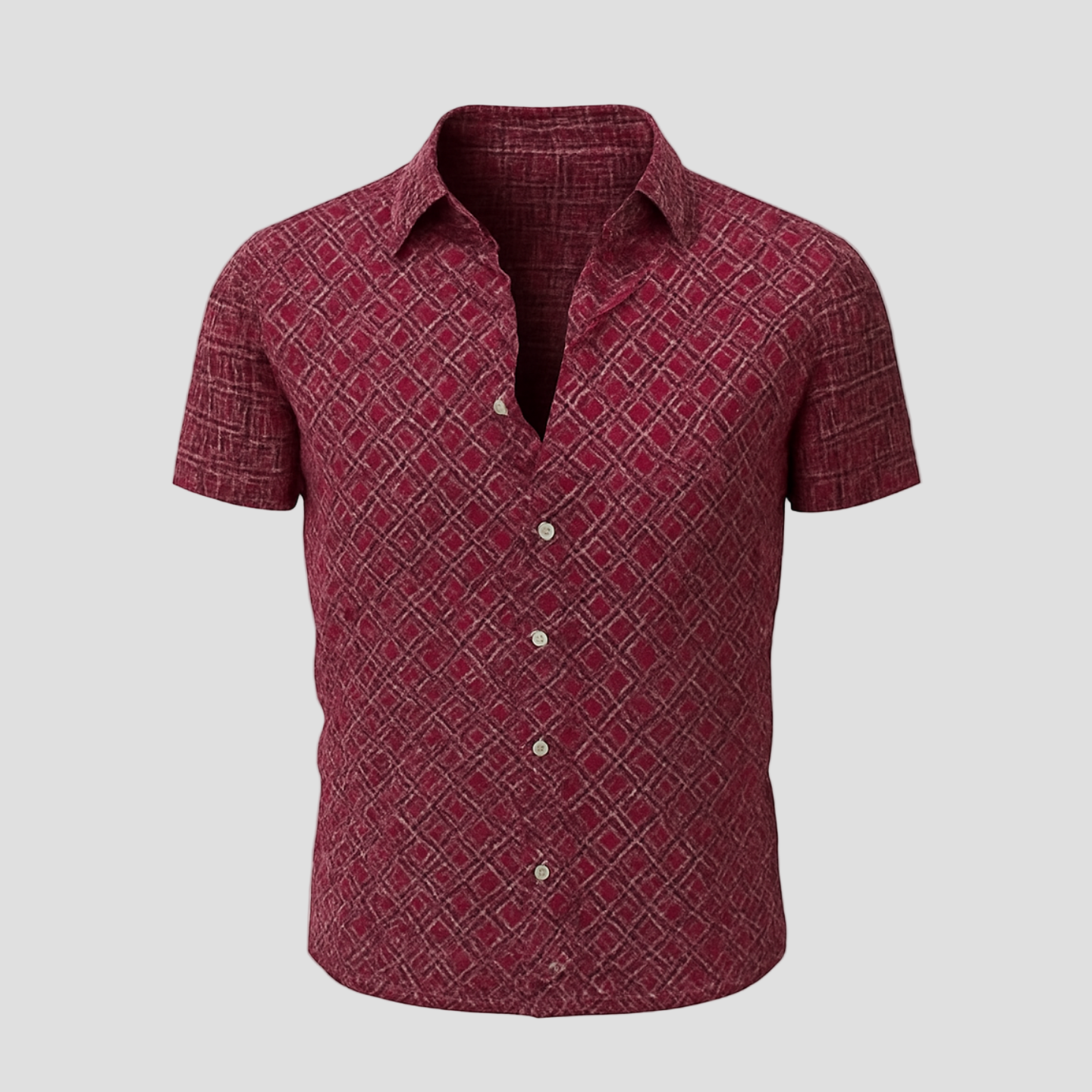 Oliver | Printed Lapel Short Sleeve Shirt
